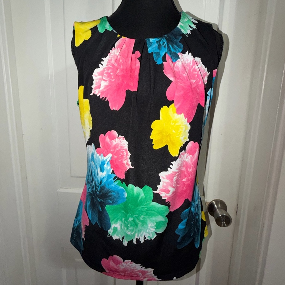 Women's Calvin Klein Floral Sleeveless Blouse, tank top, shirt, women's small